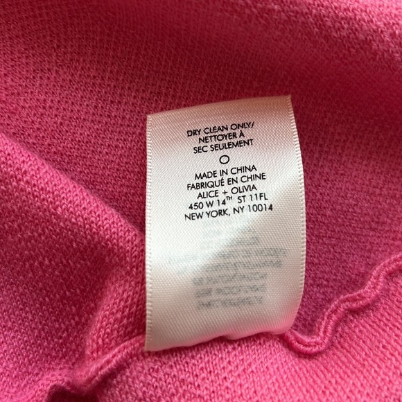 Alice + Olivia BARBIECORE Murray Fit Flare Dress in Calypso Pink medium - Picture 11 of 11